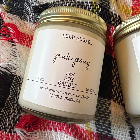 LULU SUGAR 100% Soy Candle. Pink pony and cactus flower - Picture 6 of 7